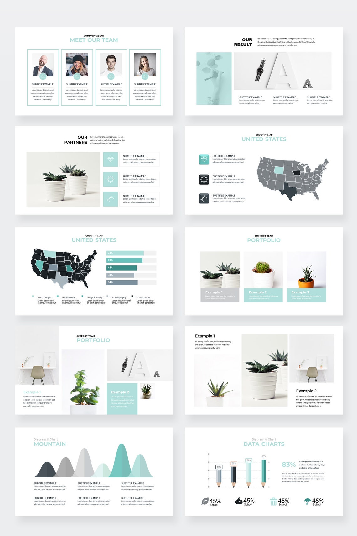 Modern Business Plan Powerpoint Template Editable Power Point Etsy