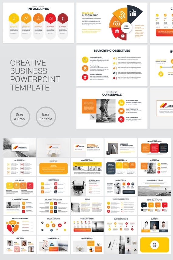 Kreative Business Powerpoint Prasentation Vorlage Etsy