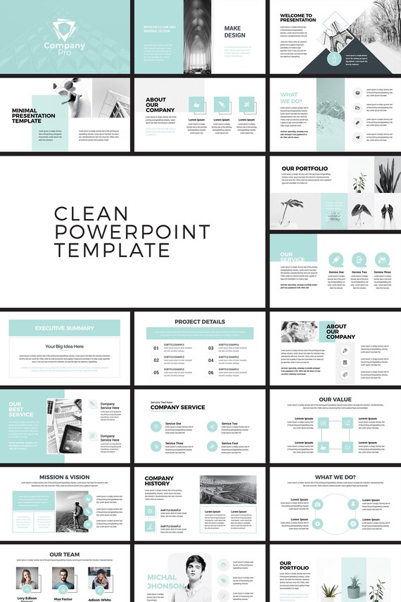 Firma Pro Saubere Sache Powerpoint Prasentationsvorlage Etsy