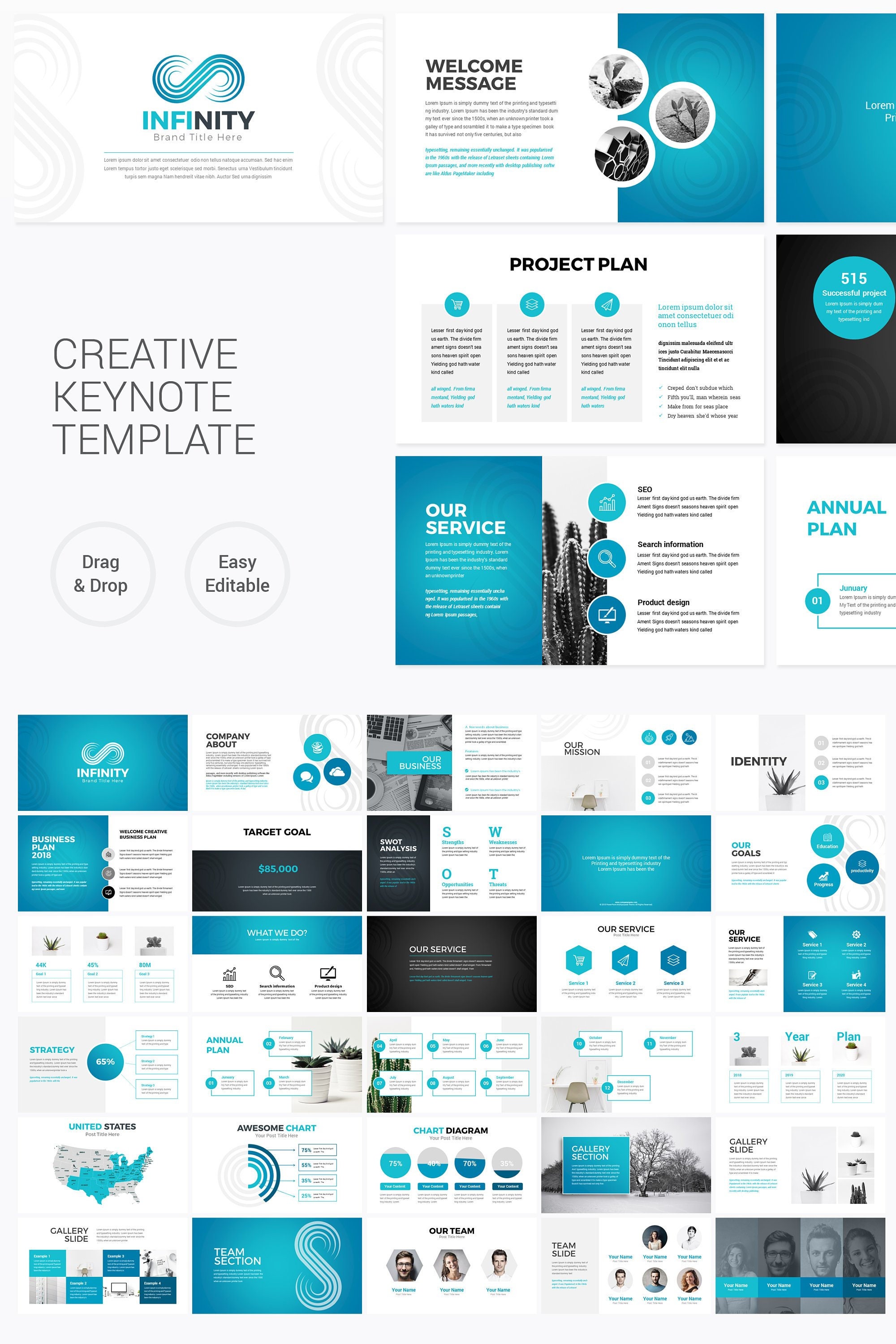 Creative Business Keynote Presentation Template Etsy