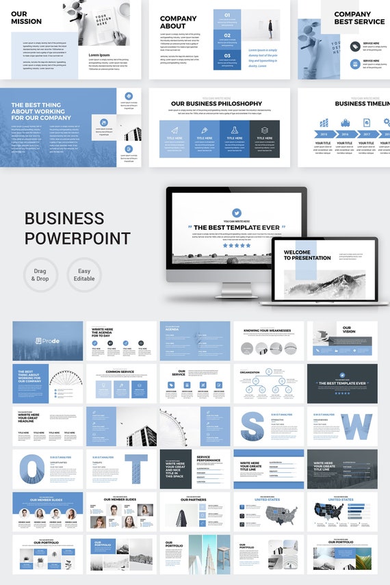 Prode Business Powerpoint Prasentation Vorlage Etsy