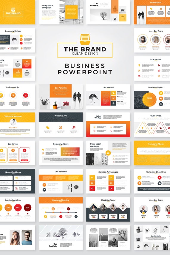 Business Powerpoint Prasentation Vorlage Etsy