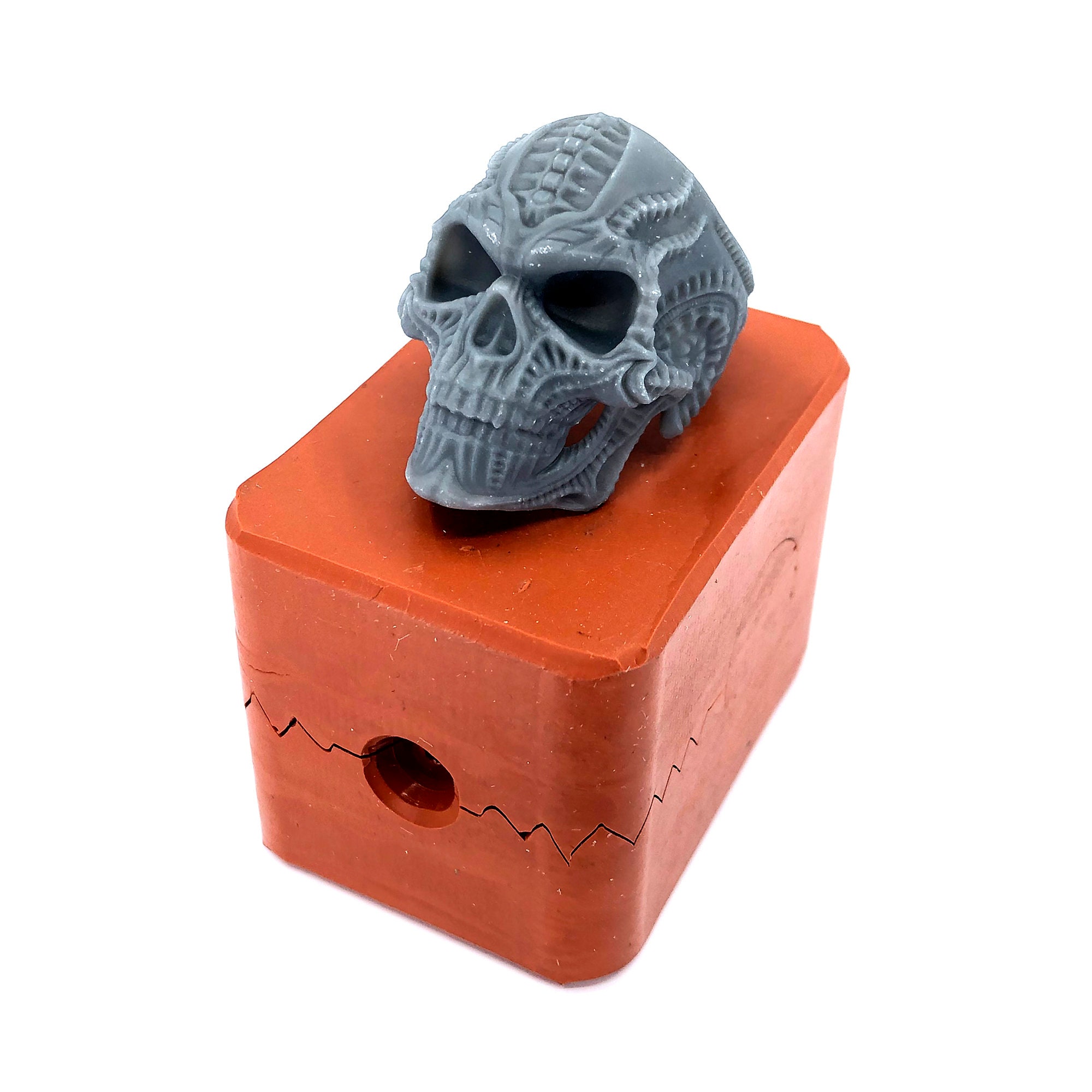 Alien biomechanical 925 SILVER RING with your size up for order fan art Alien biomechanical 925 SILVER RING with your size up for order fan art