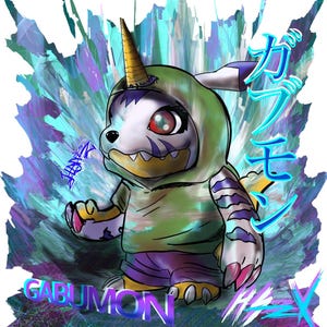 Gabumon - Vinyl Decal 6&quot; Sticker Wolf Lizard