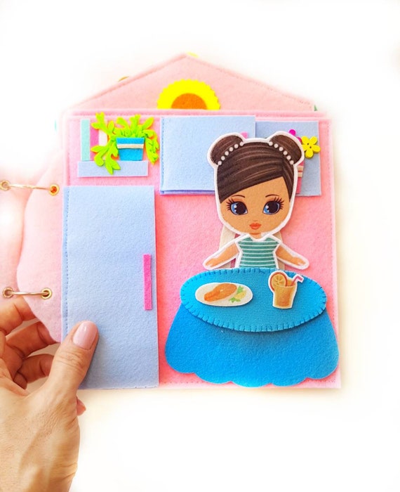 handmade felt quiet book the dollhouse
