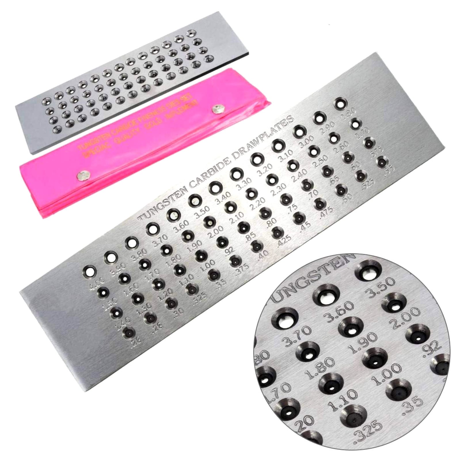 Tungsten Carbide Round Draw Plate for Jewelry 39 Hole 0.262.80mm