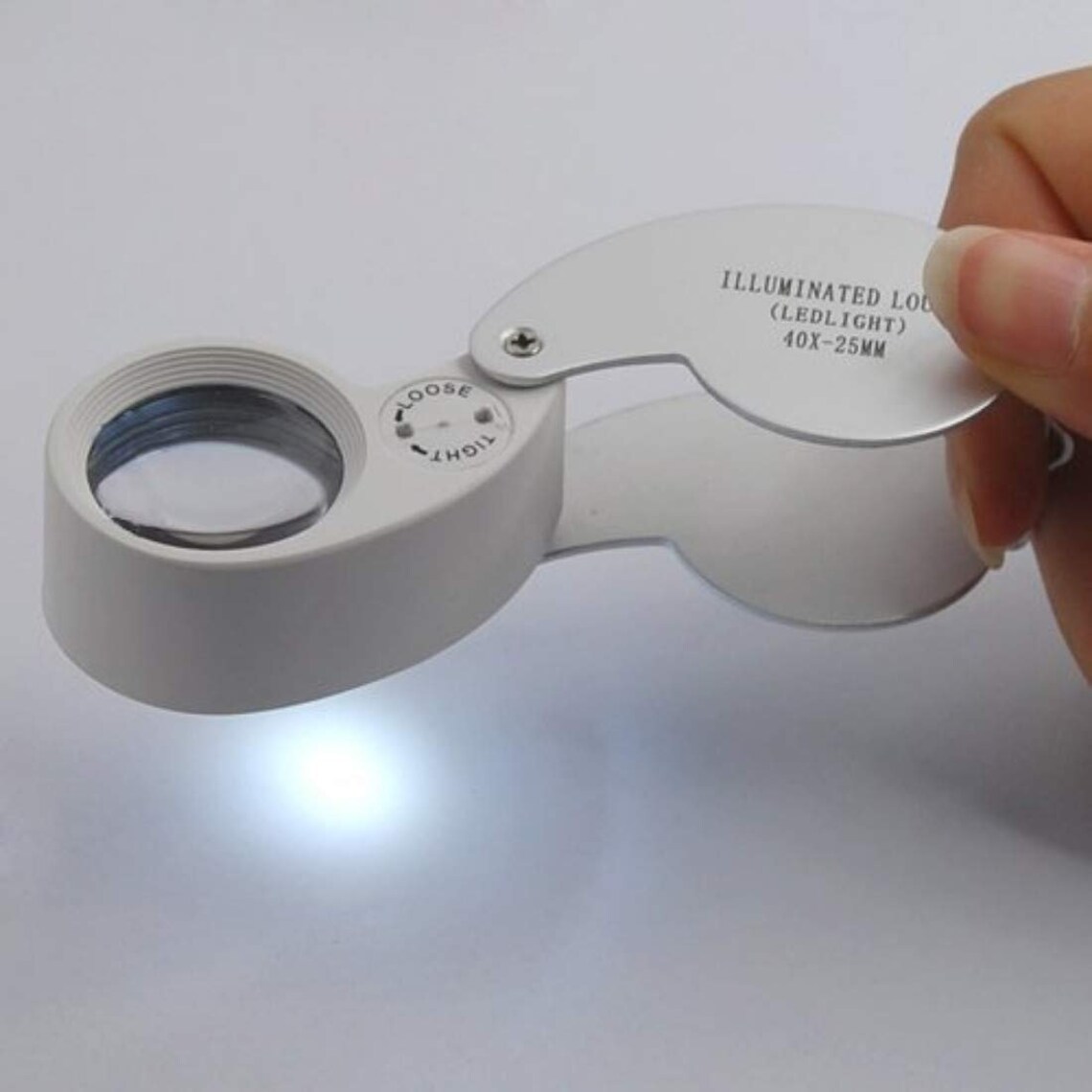Illuminated Jewelery Loupe Magnifier 40x25mm With Led Light Etsy