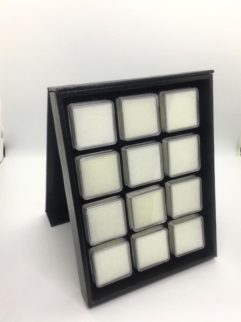 GEMSTONE Diamond Display Storage Case Box Jewelry Holder 12 Plastic Box