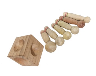 Bloc de dapping en bois/bloc de doming/bloc en bois avec ensemble de punch de doming en bois/gudaila ensemble.