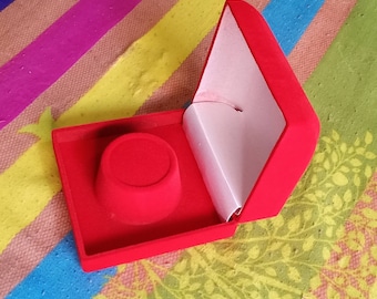 Boîte à bracelets en bois, boîte de voyage Bangle Organizer - Stockage bangle, couleur rouge vif pour bijoux