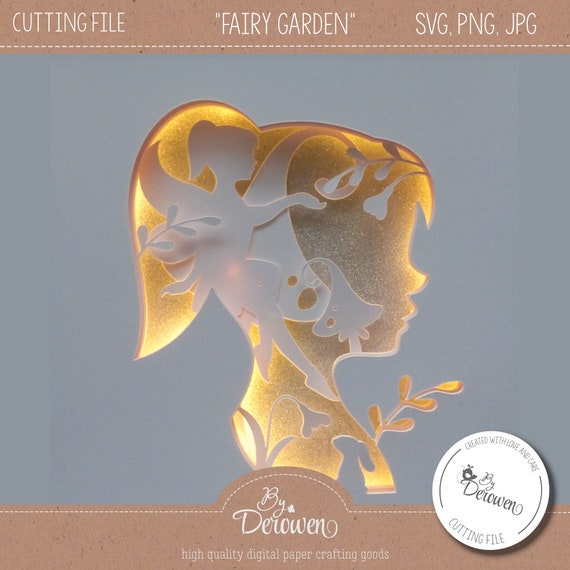 Download Svg Cut File Template 3d Shadow Box Fairy Garden Etsy