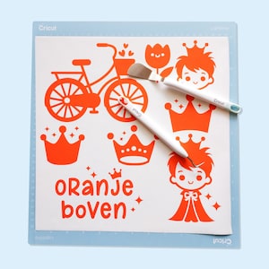 8 Koningsdag svg cutfiles for cutting machines, Window Cling stickers,