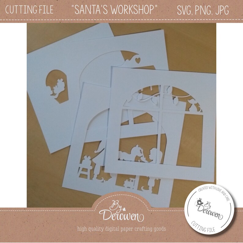 Download Christmas Santa S Workshop Svg Cut File Template 3d Shadow Box Home Hobby Craft Supplies Tools Dolphinchat Ai