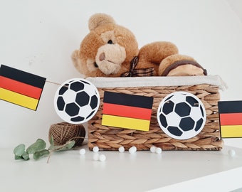EM 2024 Deutschland, Fußball Girlande, Fußball Kindergeburtstag, Flagge Deutschland