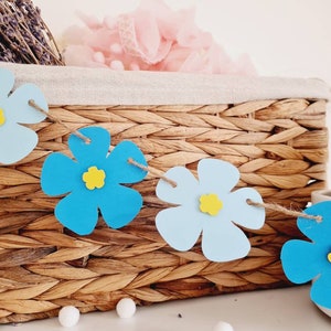 Sommergirlande,  Blumen aus Papier, Sommerdeko, Fensterdeko, Muttertag