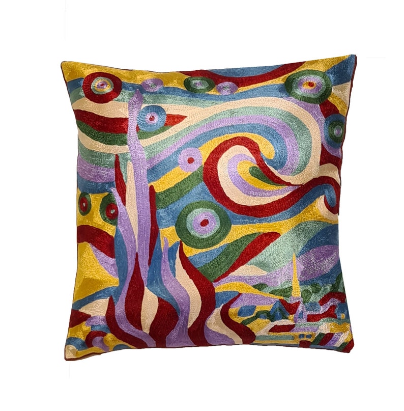 Klimtaccent decorative pillowcover handmade art silk 18 x Etsy