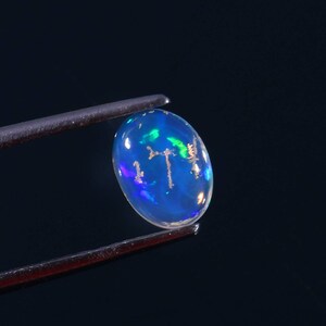 Natural Ethiopian Welo Opal Cabochon: Jewelry Making, October Birthstone (7.9x6x3.1MM)