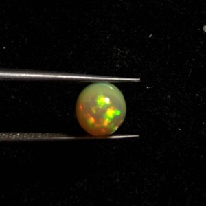 Natural Ethiopian opal, Opal Cabochon, Jewelry Making, Fire Opal. size 7×7MM, weight 1.10 carat. October birthstone with very good fire