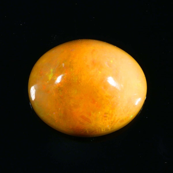 Rare Yellow Opal Very Big Size Oval Shape Lope Clean, Natural Ethiopian Opal Cabochon Loose Gemstone, Weight - 50 Carat, Size - 29x25x15 mm.