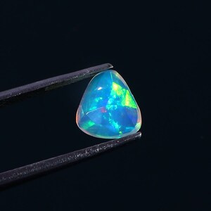 Ethiopian Welo Opal Slice: Faceted Fire Opal Crystal, 0.35 Carat