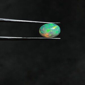 100% Natural Ethiopian WELO opal Gemstone Shape Oval Flashy Fire Cabochon Size 6.90x10.10 Carat 1.85 Making October