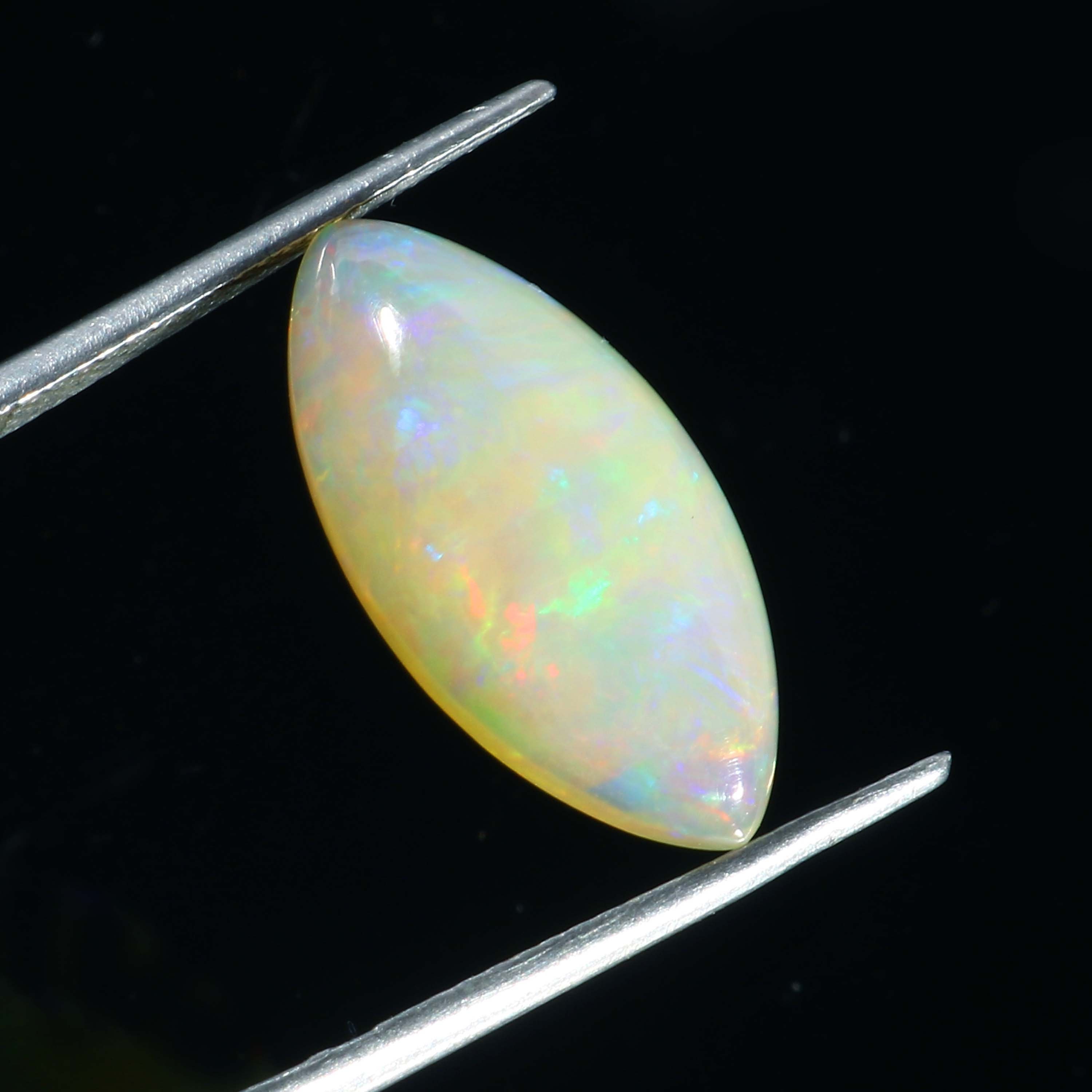 Lot De 6 Opales Noires D'Éthiopie - Cabochon Marquise - 4,22 Carats - Naturelles