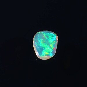 Ethiopian Welo Opal Slice: Faceted Fire Opal Crystal, 0.35 Carat