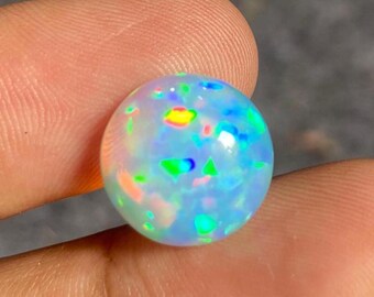 Ethiopian Opal Cabochon: AAA Grade, Multi-Fire Gemstone, 4.40 Carat