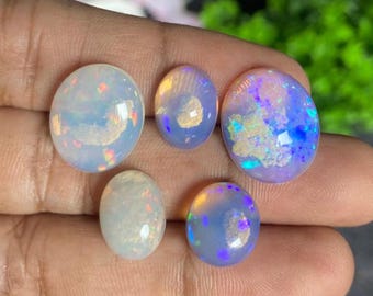 Natural Ethiopian Opal Cabochon Welo Fire Gemstone  Oval Shape Opal