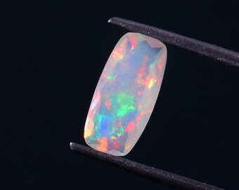 Ethiopian Welo Opal: 1.00 Carat Baguette Cut Gemstone (11.5x5.6x3.6MM)