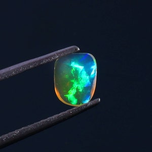 Ethiopian Welo Opal Slice: Faceted Fire Opal Crystal, 0.25 Carat