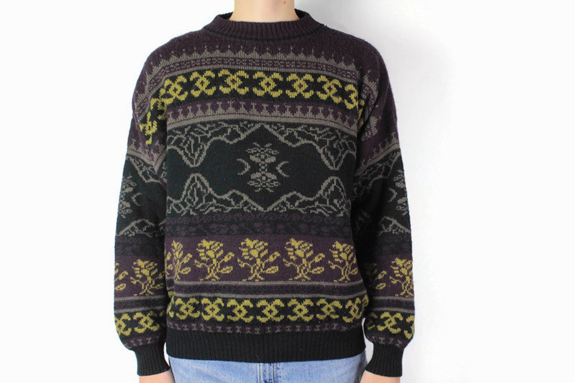 Vintage Sweater Made in Italy Size Men's L Authentic Etsy