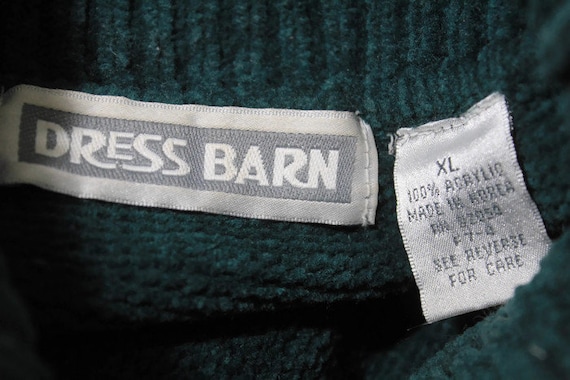 Vintage Dress Barn Green Soft Sweater Turtleneck Retro Outfit Etsy