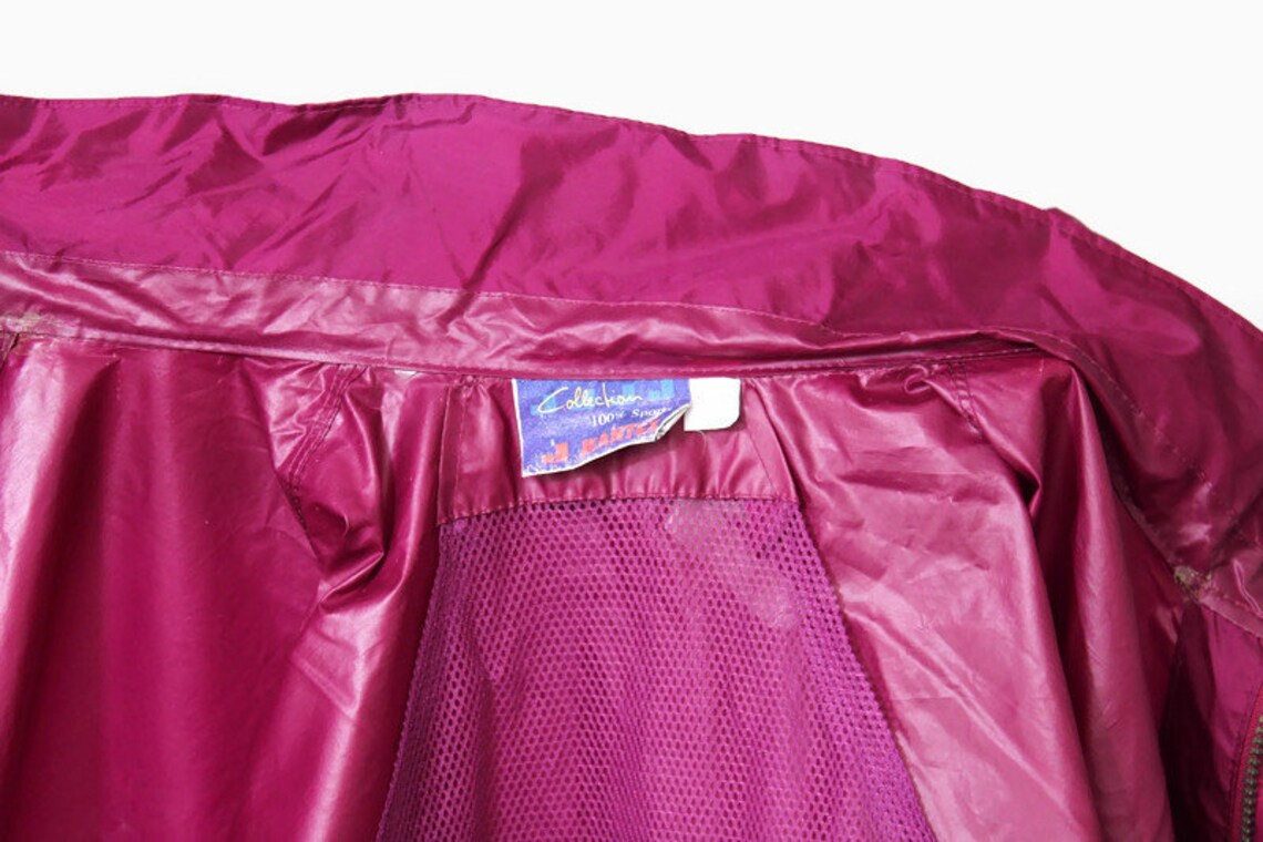Vintage JEANTEX Sports purple Raincoat Jacket mens Size M | Etsy