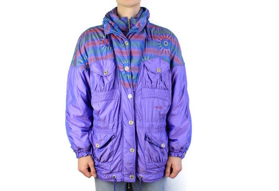 Vintage ELLESSE Ski Jacket Men's Size L Crazy Pattern - Etsy