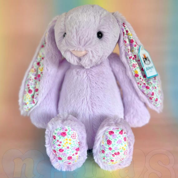  Medium Bashful Lilac Bunny 紫うさぎ Jellycat Bashful Lilac Bunny purple medium 31 cm NEW with