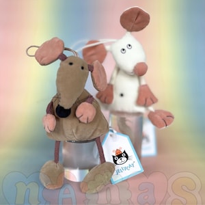 Dingly Dangly Millie Mouse and Monty Mouse Jellycat Plushie BNWT - Retired - Hard to Find - Vintage Tagged Toy - Very Rare Find