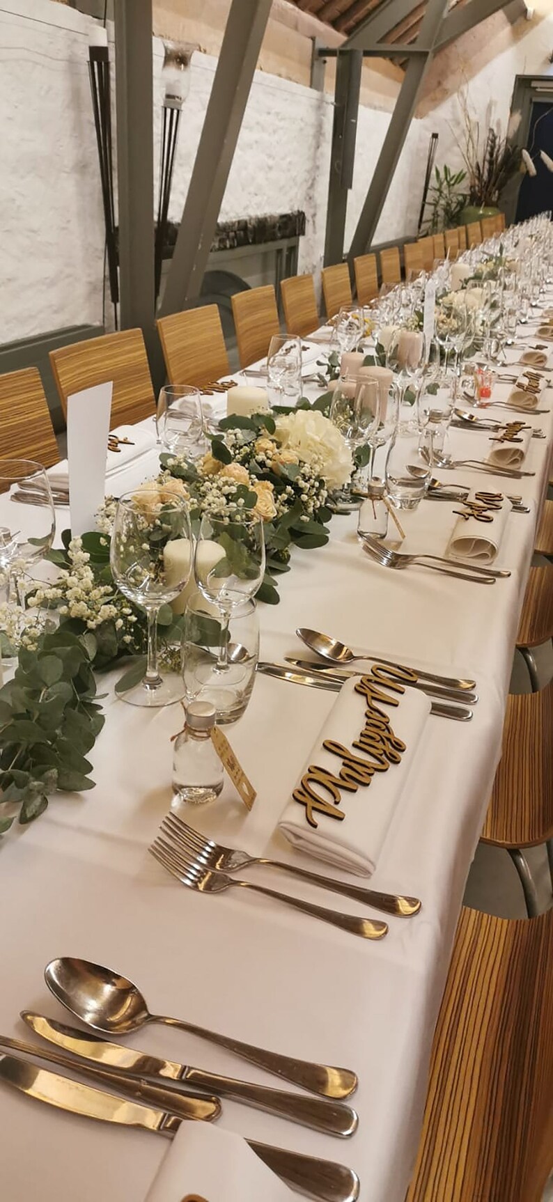 Personalized Wedding Laser Cut Place Card Custom Name Setting Etsy