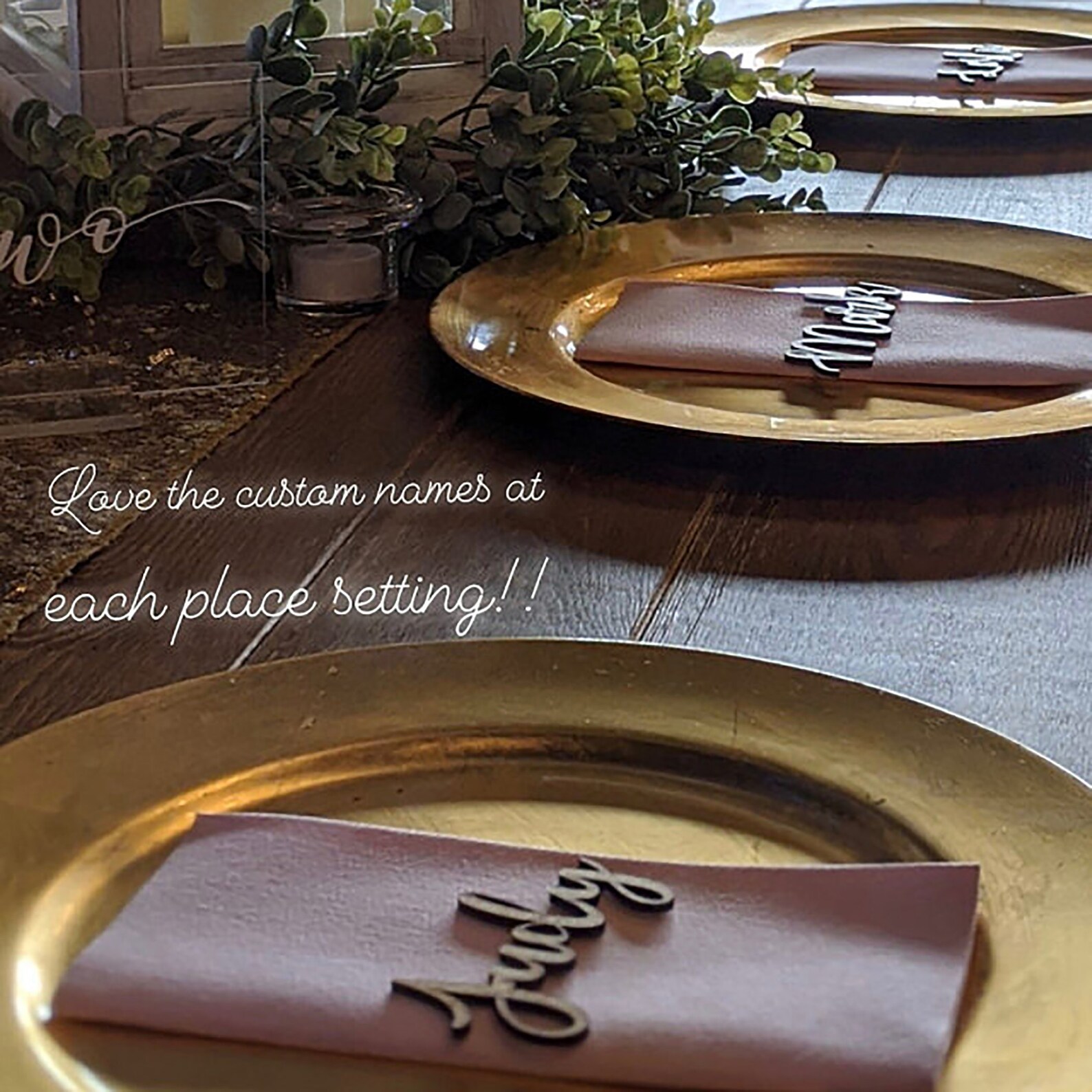 Personalized Wedding Laser Cut Place Card Custom Name Setting Etsy