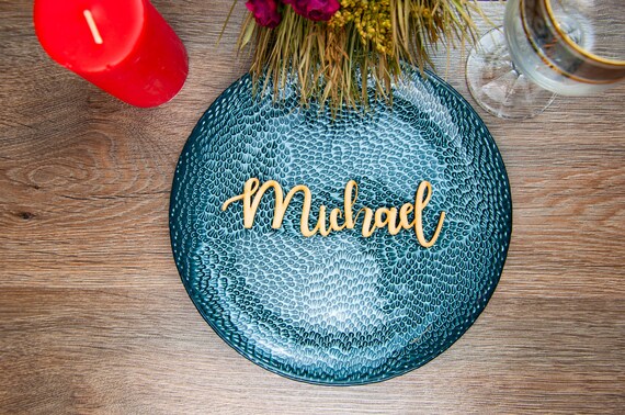 Wooden laser cut names Wedding place cards Name place settings Wooden wedding sign Laser cut wood Name tags for wedding Rustic wedding names