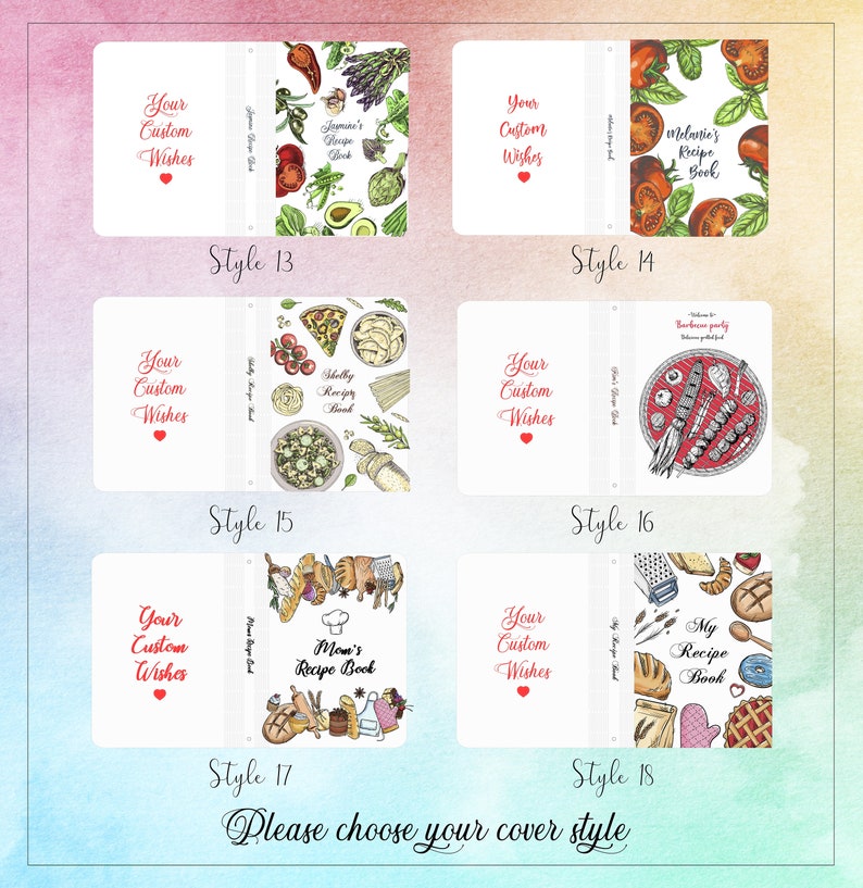 Personalized Wooden Recipe Book Binder Custom Journal Cookbook Etsy