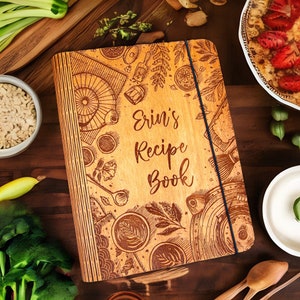 Personalized Recipe Book, Mom blank recipe book, Recipe Journal, Custom Blank Cookbook, Personalized Family image 3