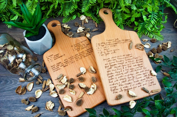 RECIPE CUTTING BOARD PERSONALIZED GIFT KITCHEN DECOR MOTHERS DAY GIFT