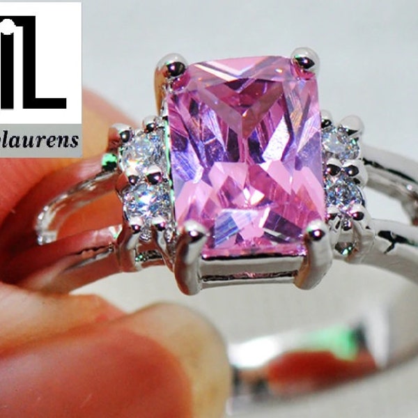 bague zirconium rose