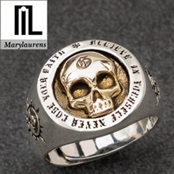 Bague Argent 925 Rock skull