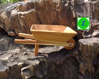 wooden toy wheelbarrow