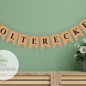 Garland POLTERECKE I stag party I kraft paper I pennant chain