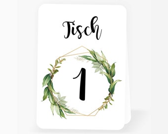 Tischnummern Tischkarten Hochzeit Nummer Tischschild Platzkarte Schild Tischnummer