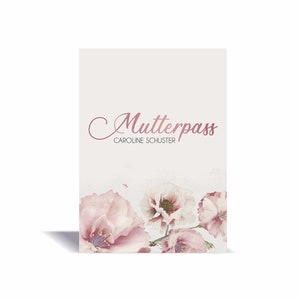 Mutterpasshülle personalisiert Vintage Blumen
