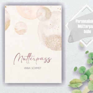 Mutterpasshülle personalisiert aus Papier I Hülle für den Mutterpass I Geschenk für Schwangere I Mom to be